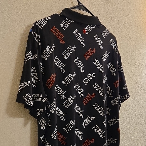 Armani Exchange Black and Red Logo Polo - XL - Picture 10 of 15